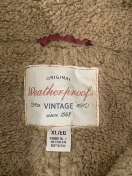 New Weatherproof Vintage Women’s Quilted Puffer Coat, Burgundy, Size XL - Picture 8 of 10